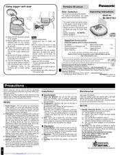 PANASONIC SLSX276J - PORT. CD PLAYER Operating Instructions Manual