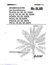 Mitsubishi Electric Mr.Slim PCH36 Operation Manual