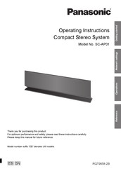 PANASONIC SC-AP01 Operating Instructions Manual
