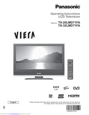 PANASONIC Viera TX-32LMD71FA Operating Instructions Manual