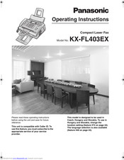PANASONIC KX-FL403FX Operating Instructions Manual