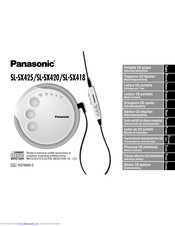 PANASONIC SLSX420 - PORT. CD PLAYER-LOW Operating Instructions Manual