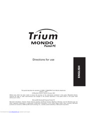 Mitsubishi Trium Mondo Directions For Use Manual