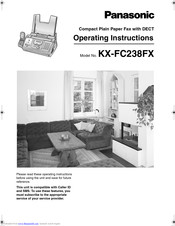 PANASONIC KX-FC238FX Operating Instructions Manual