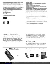 Mitsubishi MobileAccess 120 Owner's Manual