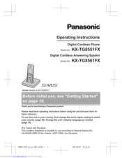 PANASONIC KX-TG8551FX Operating Instructions Manual