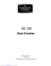 Parkinson Cowan SG 332 Operating And Installation Instructions