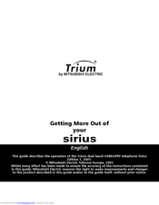 Mitsubishi Electric Trium SIRIUS User Manual