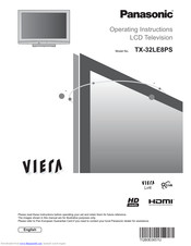 PANASONIC Viera TX-32LE8PS Operating Instructions Manual