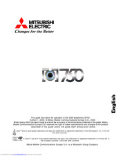 Mitsubishi M750 User Manual