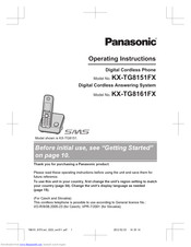 PANASONIC KX-TG8161FX Operating Instructions Manual