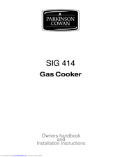 Parkinson Cowan SIG 414 Operating And Installation Instructions