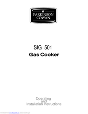PARKINSON COWAN SIG 501 Operating And Installation Instructions