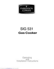 PARKINSON COWAN SIG 531 Operating And Installation Instructions