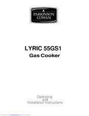 PARKINSON COWAN Lyric 55GS1 Operating And Installation Instructions