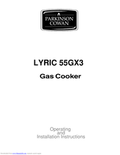 PARKINSON COWAN Lyric 55GX3 Operating And Installation Instructions