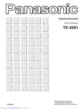 PANASONIC TX-25X1 Operating Instructions Manual