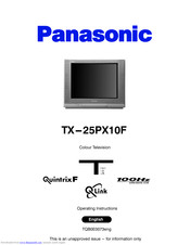 PANASONIC TX-25PX10F Operating Instructions Manual