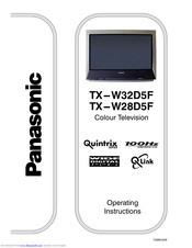 PANASONIC TX-W28D5 Operating Instructions Manual