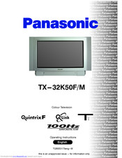 PANASONIC TX-32K50FM Operating Instructions Manual