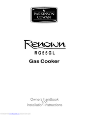 PARKINSON COWAN Renown RG55GL Owner's And Installation Manual