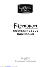 PARKINSON COWAN Renown RG60DL Owner's And Installation Manual