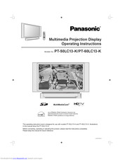 PANASONIC PT-50LC13K Operating Instructions Manual