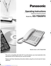 PANASONIC KX-TS620FX Operating Instructions Manual