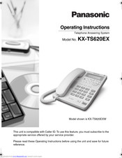 PANASONIC KX-TS620EXW Operating Instructions Manual