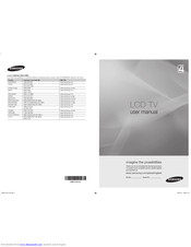 Samsung LA40A450 User Manual