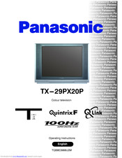 PANASONIC TX-29PX20P Operating Instructions Manual
