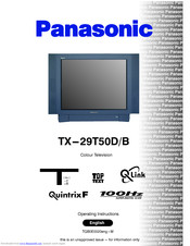 PANASONIC TX-29PM11F Operating Instructions Manual