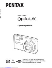 PENTAX OPTIO L50 Operating Manual