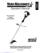 Yard Machines MCT333707 Operator's Manual