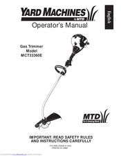 Yard Machines MCT33360E Operator's Manual
