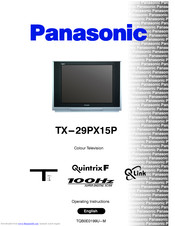 PANASONIC QuintrixF TX-29PX15P Operating Instructions Manual