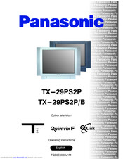 PANASONIC QuintrixF TX-29PS2P/B Operating Instructions Manual