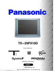 PANASONIC QuintrixF TX-29PX10D Operating Instructions Manual