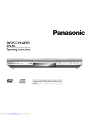 Panasonic DVD-S35 Operating Instructions Manual