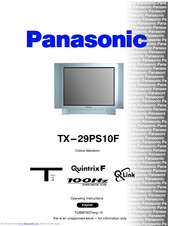 PANASONIC TX-29PS10F Operating Instructions Manual