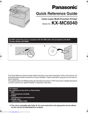 PANASONIC KX-MC6040 - Color Laser Multi-Function Printer Quick Reference Manual