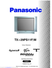 PANASONIC TX-29PS11FM Operating Instructions Manual
