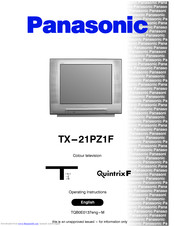 PANASONIC TX-21PZ1F Operating Instructions Manual
