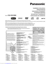 PANASONIC CQ-VW100N Installation Instructions Manual