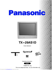 PANASONIC QuintrixF TX-29AS1D Operating Instructions Manual