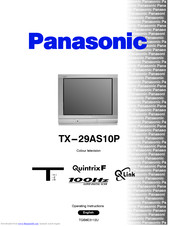 PANASONIC QuintrixF TX-29AS10P Operating Instructions Manual