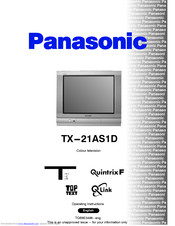 Panasonic QuintrixF TX-21AS1D Operating Instructions Manual