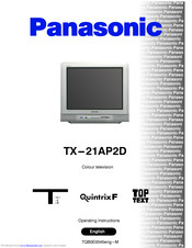 PANASONIC QuintrixF TX-21AP2D Operating Instructions Manual