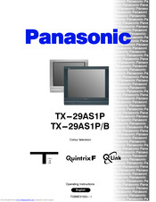 PANASONIC QuintrixF TX-29AS1P Operating Instructions Manual