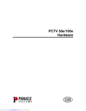 PINNACLE PCTV 100E User Manual